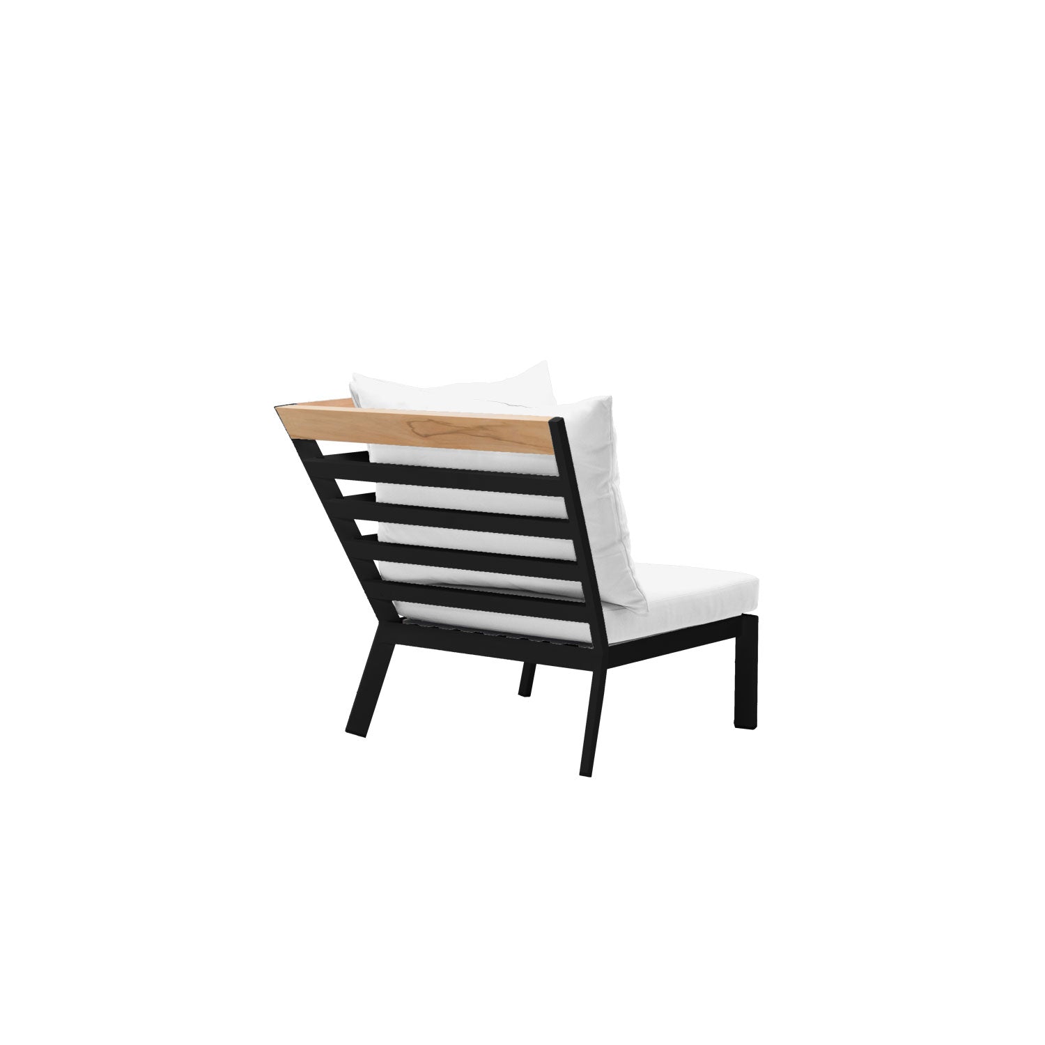 Abacus Alu Corner Black - Sunbrella White