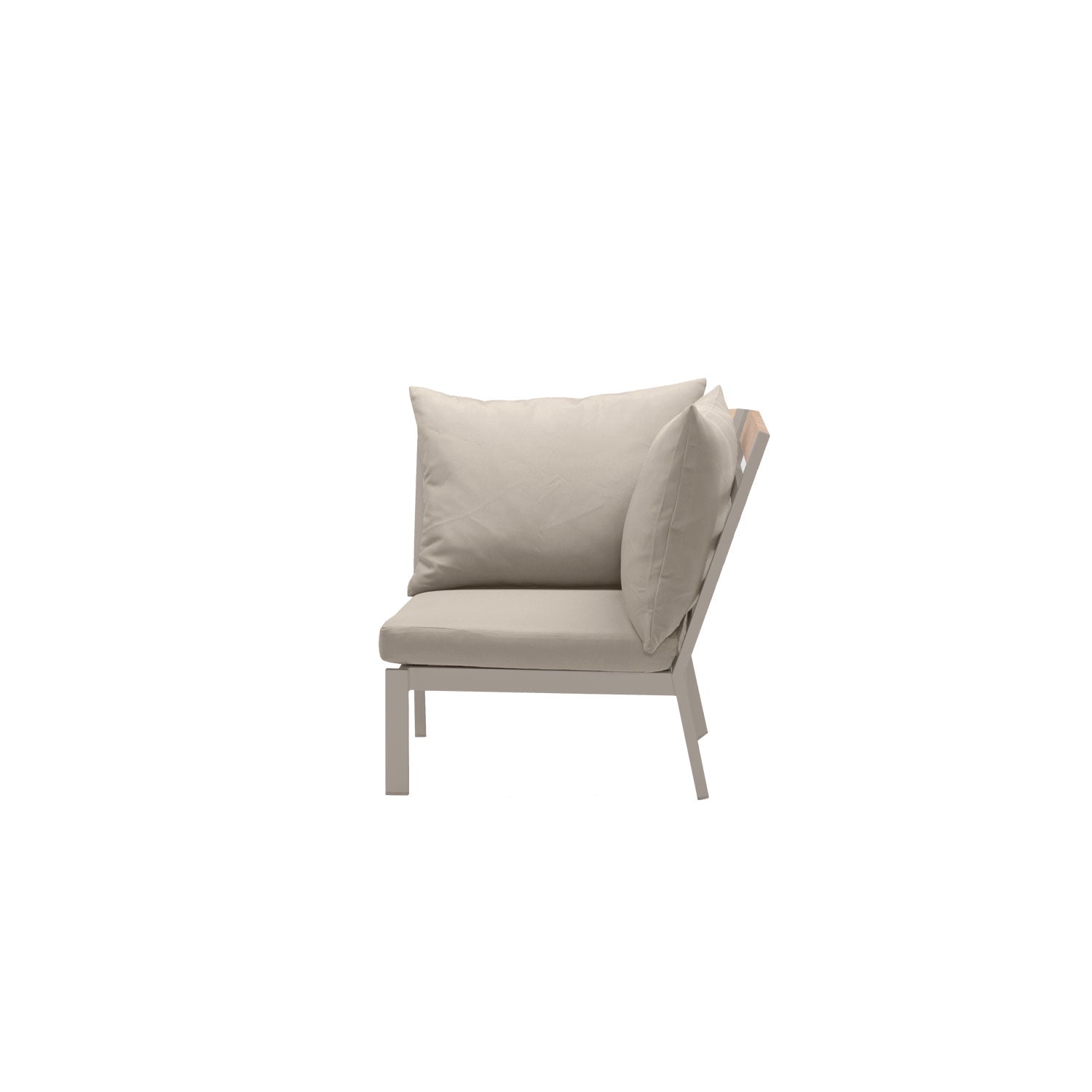 Abacus Alu Corner Taupe - Sunbrella Taupe