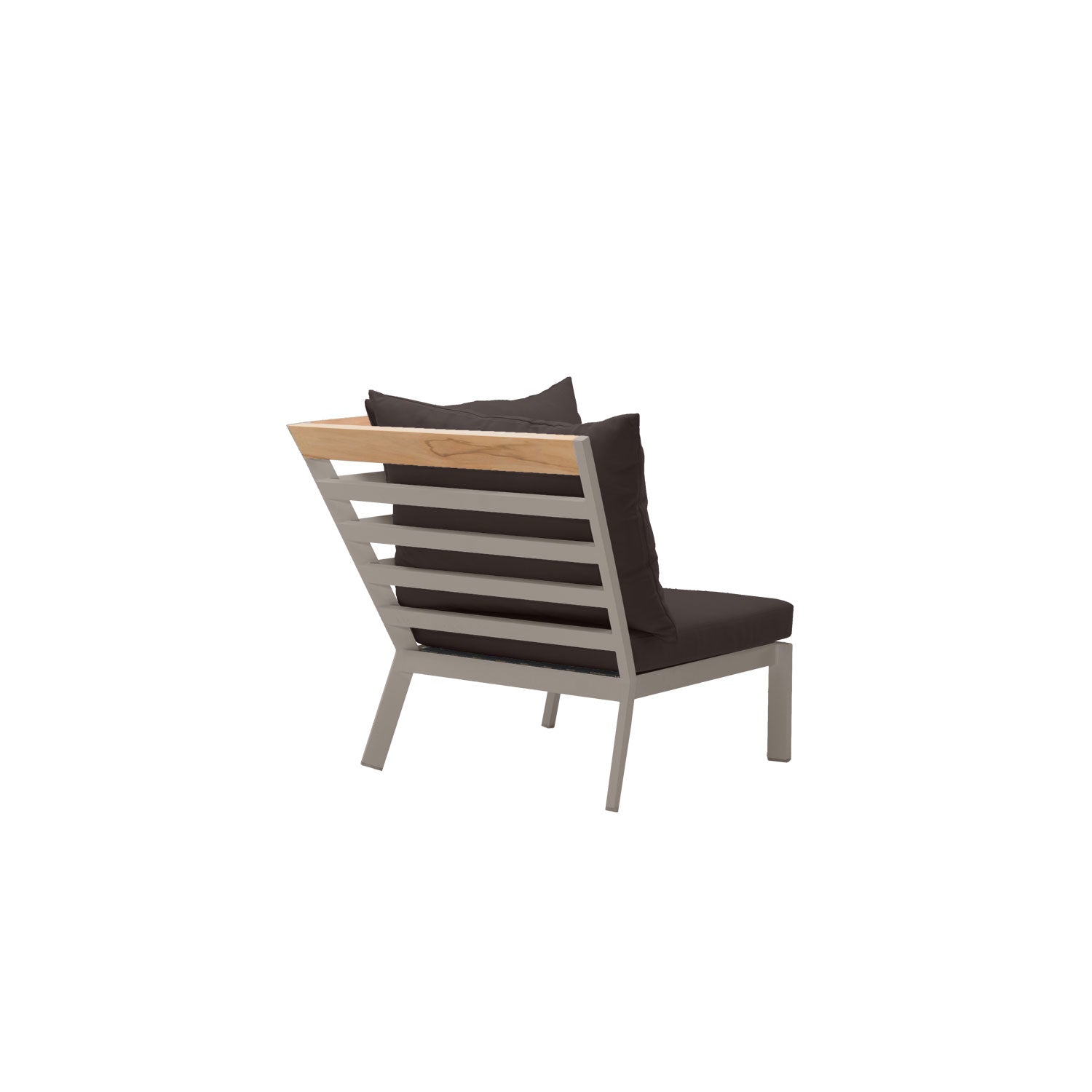Abacus Alu Corner Taupe - Sunbrella Walnut