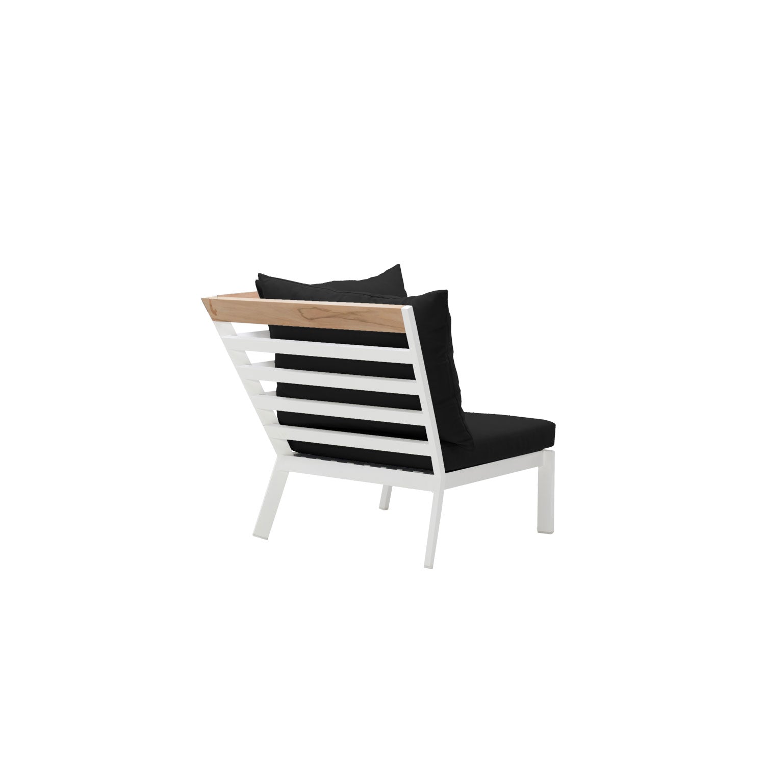 Abacus Alu Corner White - Sunbrella Raven Black