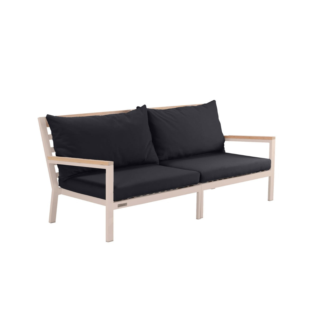 Abacus Alu Outdoor Sofa Taupe - L194 - 3 Seater / Olefin Black