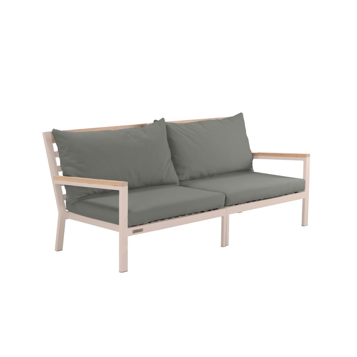 Abacus Alu Outdoor Sofa Taupe - L194 - 3 Seater / Olefin Charcoal