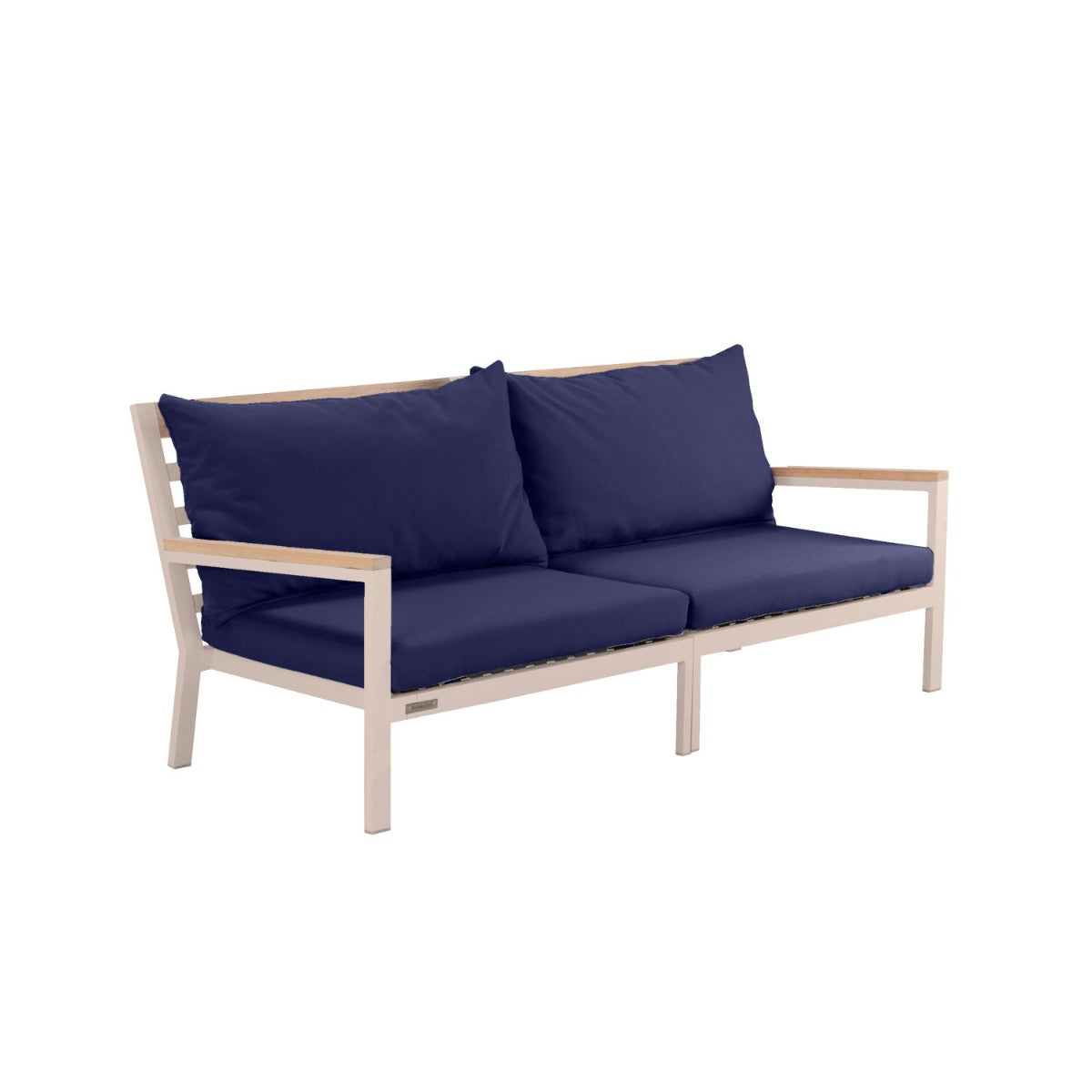 Abacus Alu Outdoor Sofa Taupe - L194 - 3 Seater / Olefin Navy