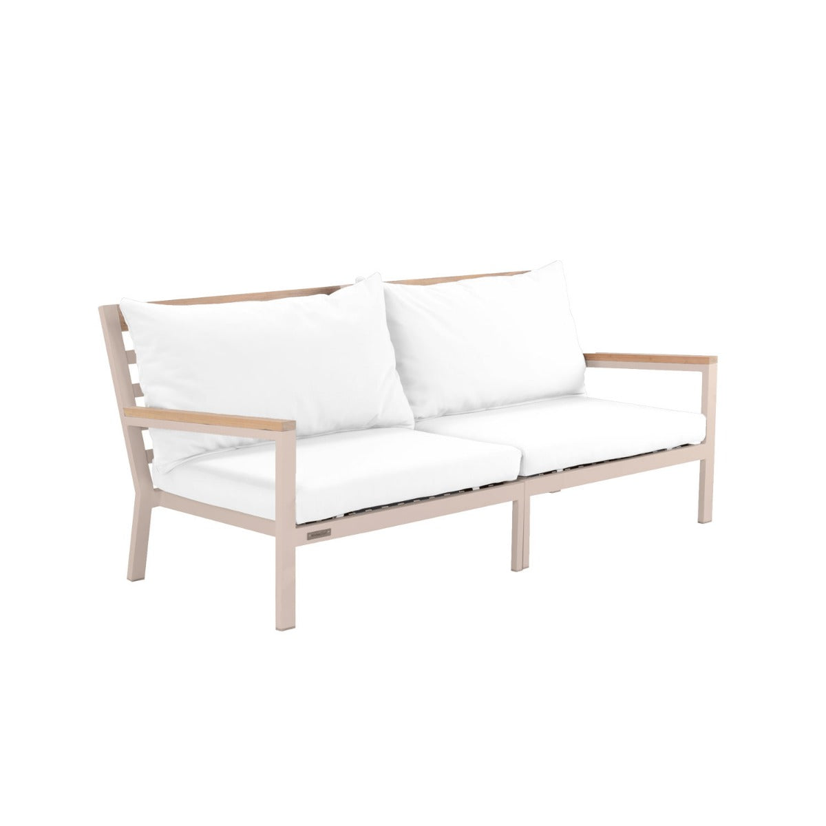 Abacus Alu Outdoor Sofa Taupe - L194 - 3 Seater / Olefin White