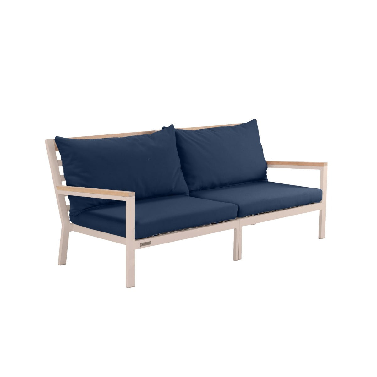 Abacus Alu Outdoor Sofa Taupe - L194 - 3 Seater / Sunbrella Navy