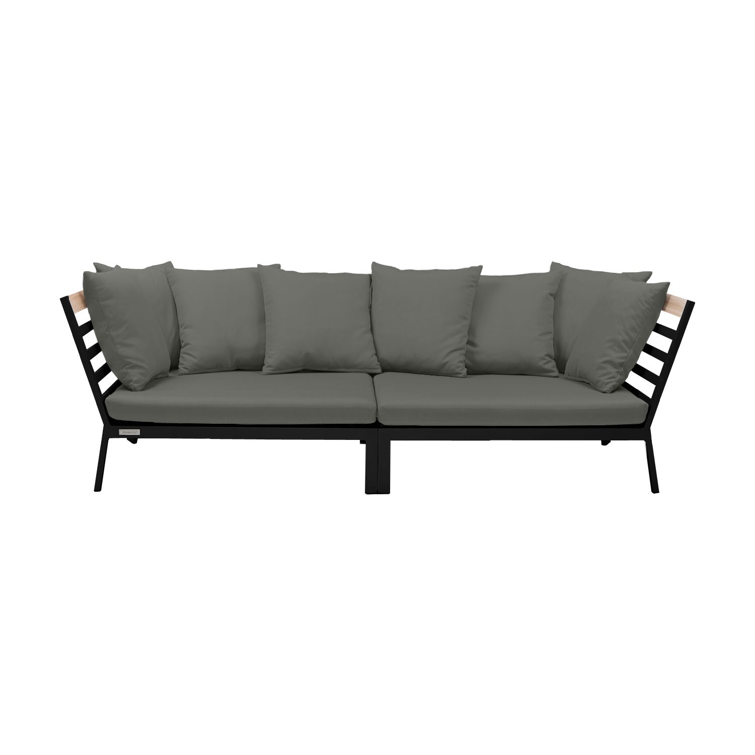 Abacus Alu Daybed Black - Olefin Charcoal