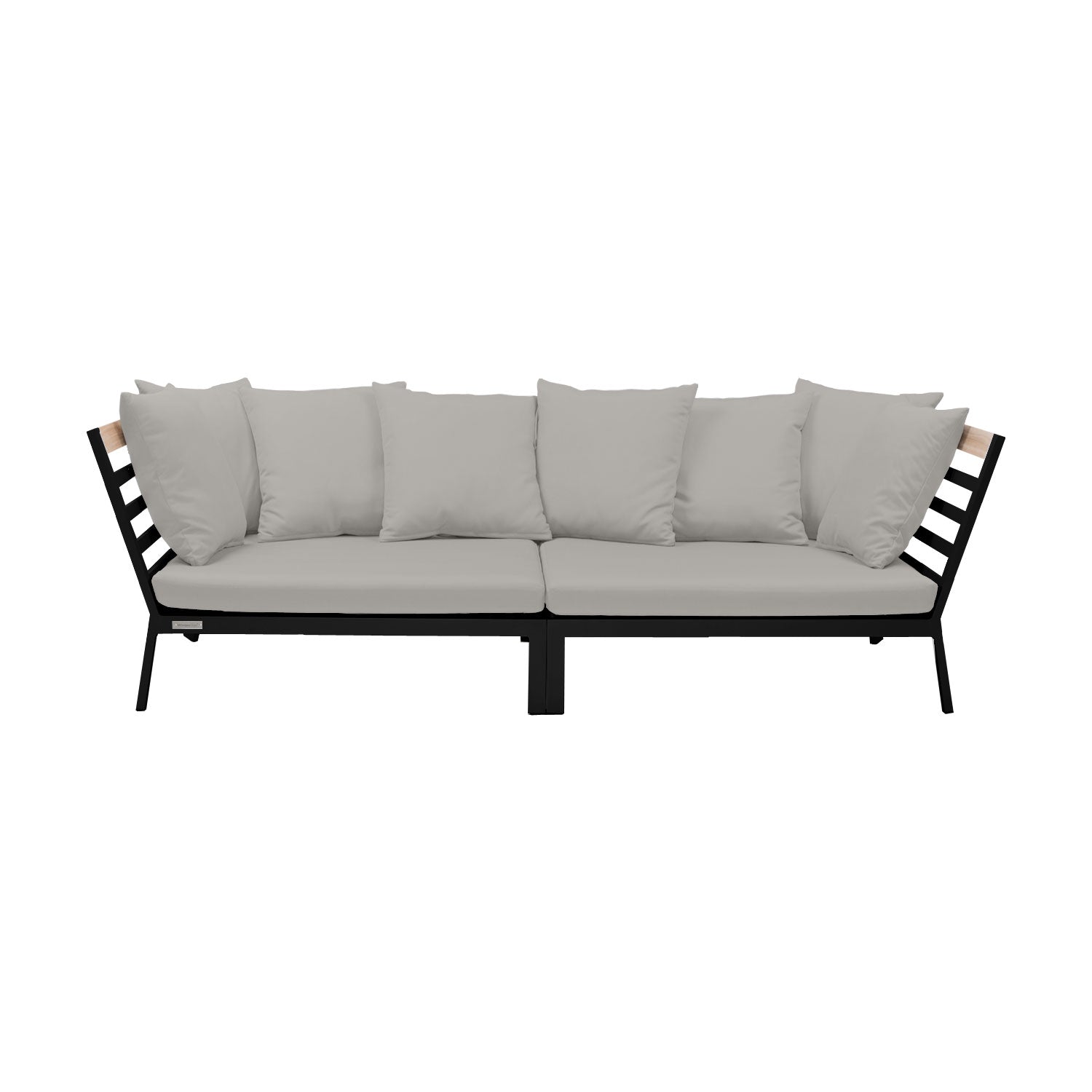 Abacus Alu Daybed Black - Olefin Grey