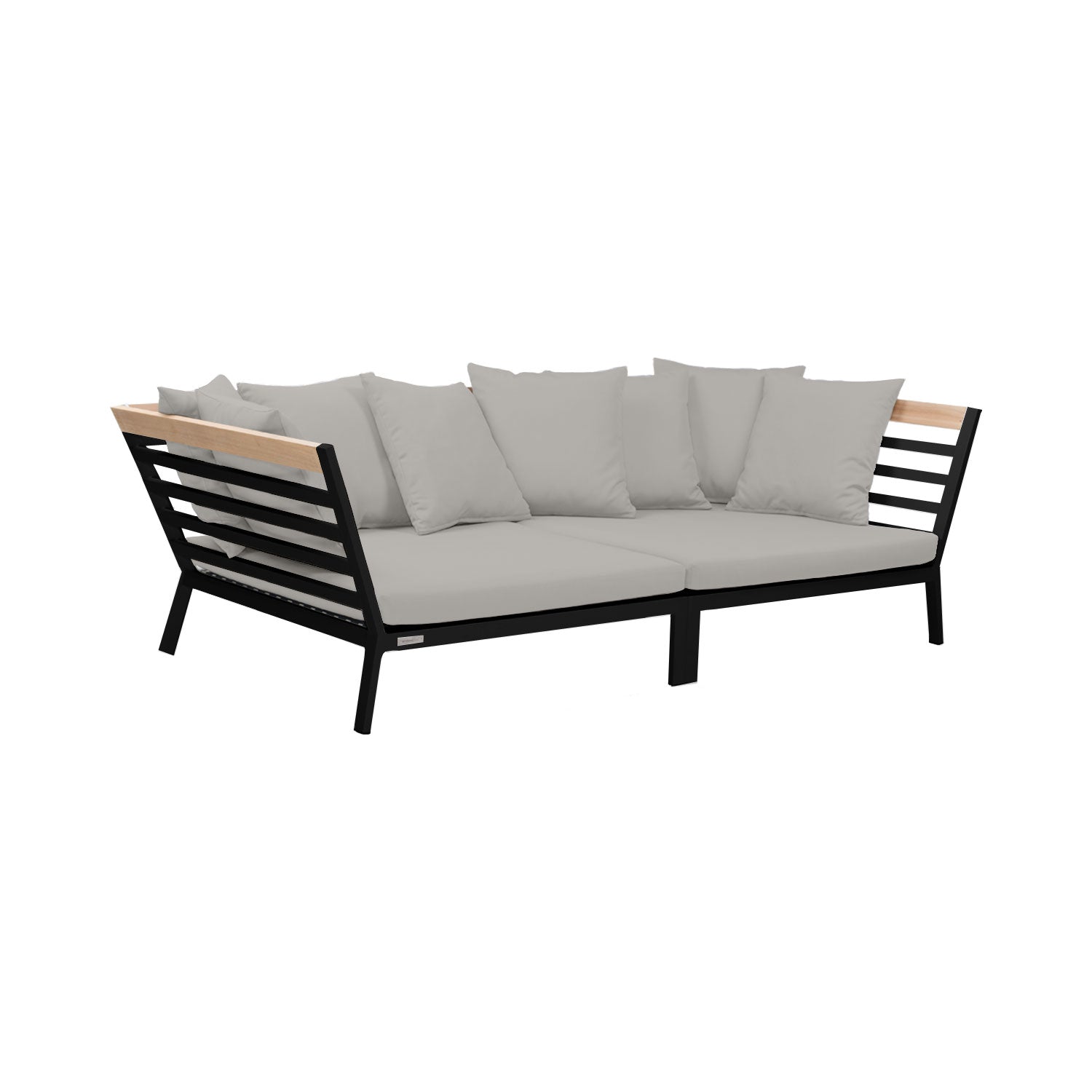 Abacus Alu Daybed Black - Sunbrella Walnut