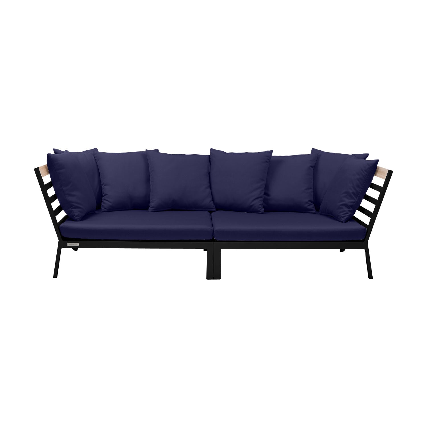 Abacus Alu Daybed Black - Olefin Navy