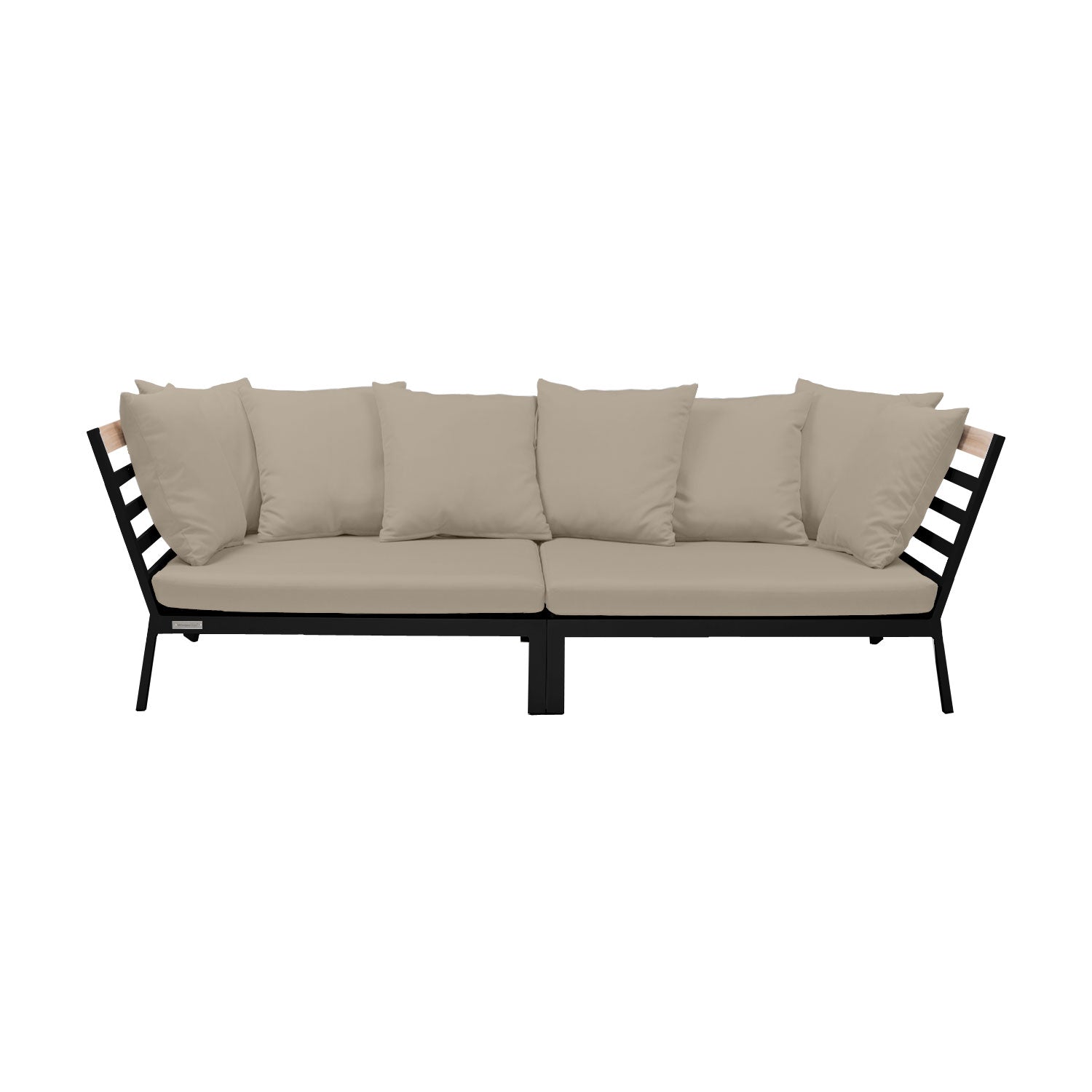 Abacus Alu Daybed Black - Olefin Taupe
