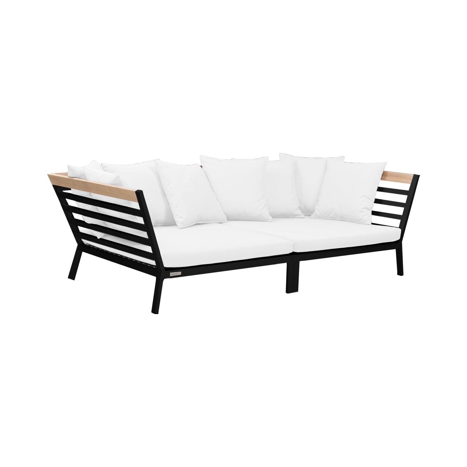 Abacus Alu Daybed Black - Olefin White