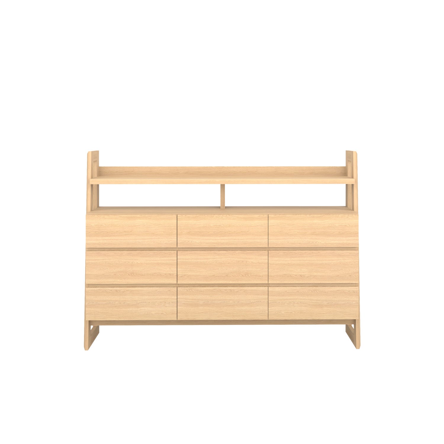 Alto 9 Drawer Dresser Oak - Oak Veneer