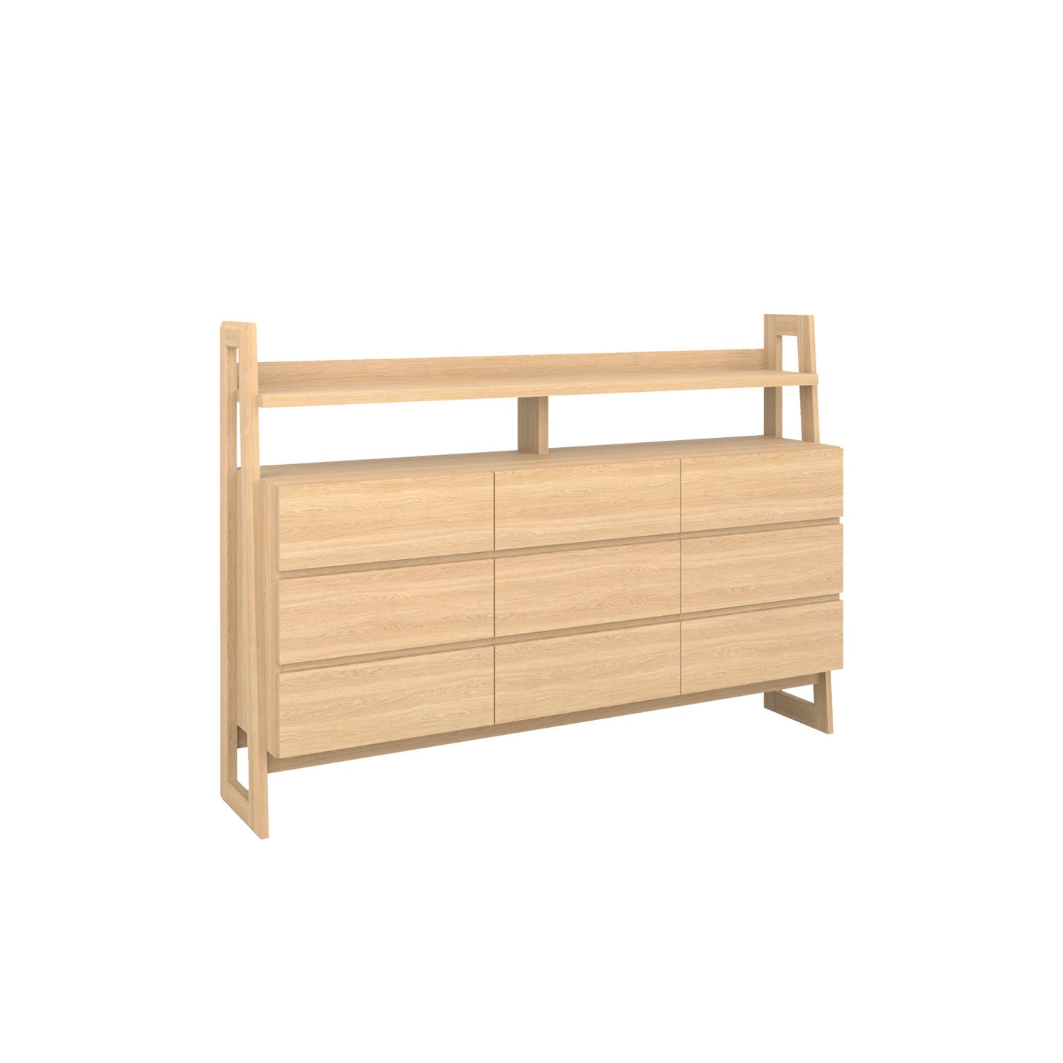 Alto 9 Drawer Dresser Oak - Oak Veneer