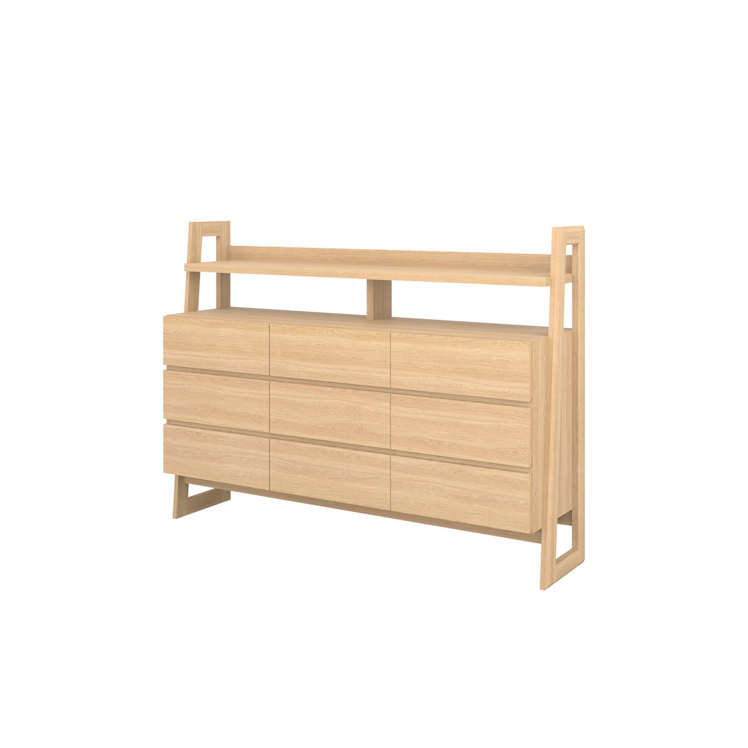 Alto 9 Drawer Dresser Oak - Oak Veneer