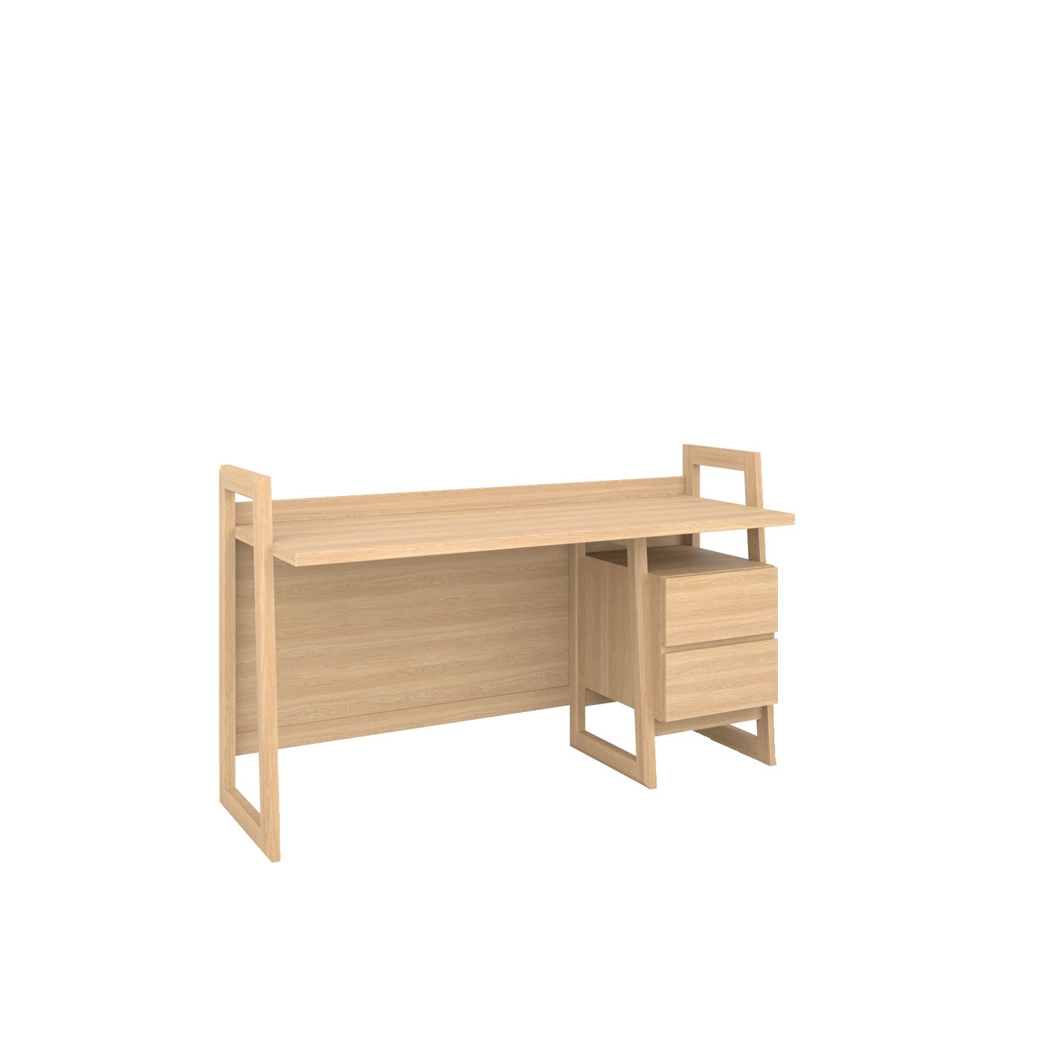 Alto Study Desk - Oak/Oak