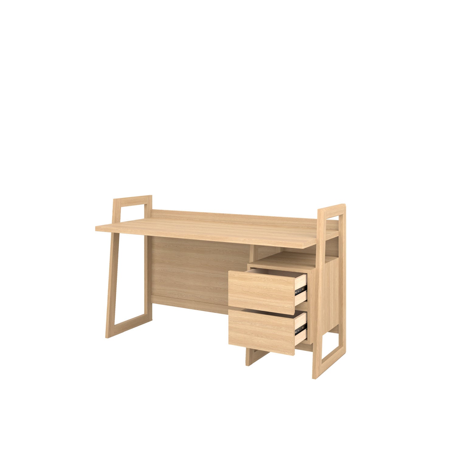 Alto Study Desk - Oak/Oak