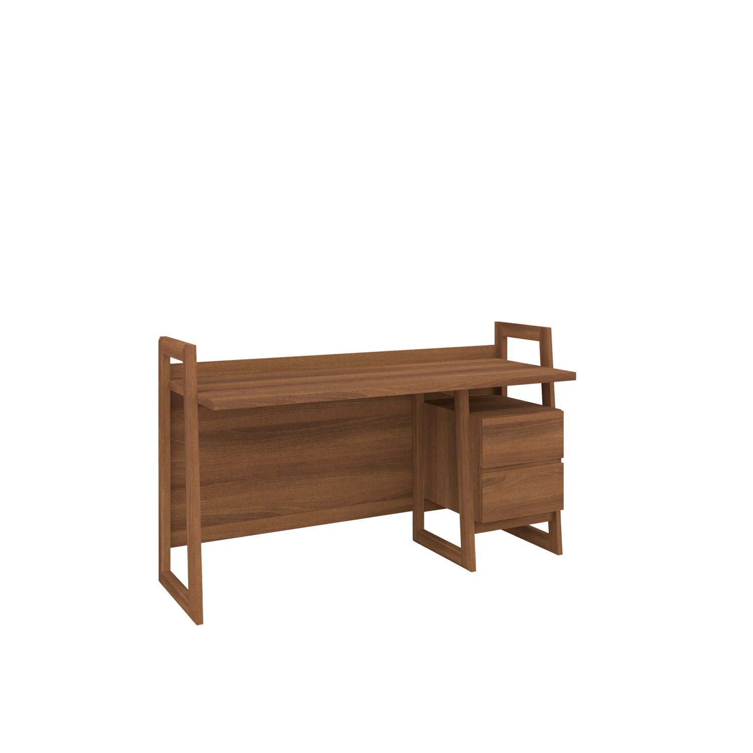 Alto Study Desk - Teak Amber