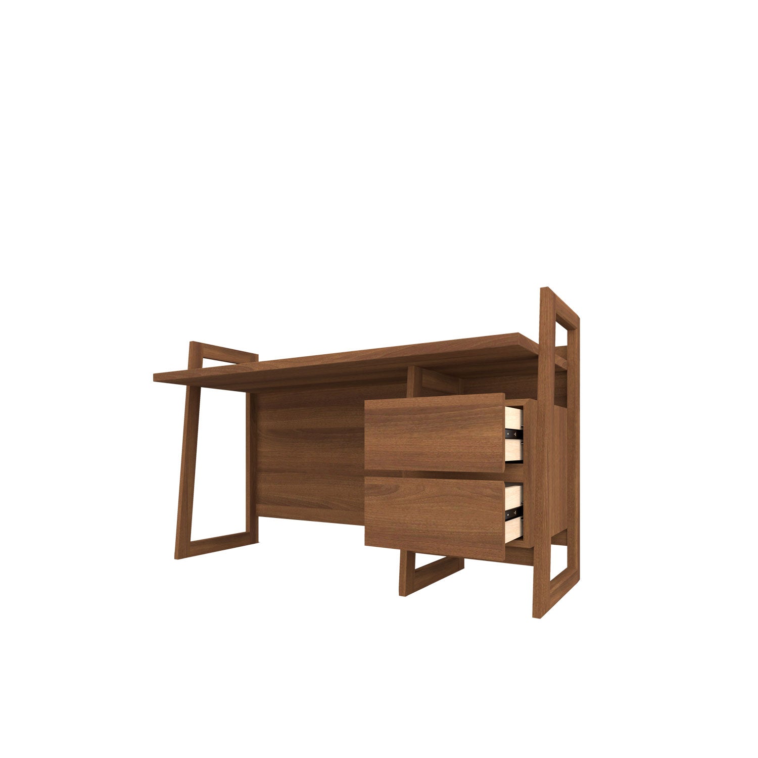 Alto Study Desk - Teak Amber