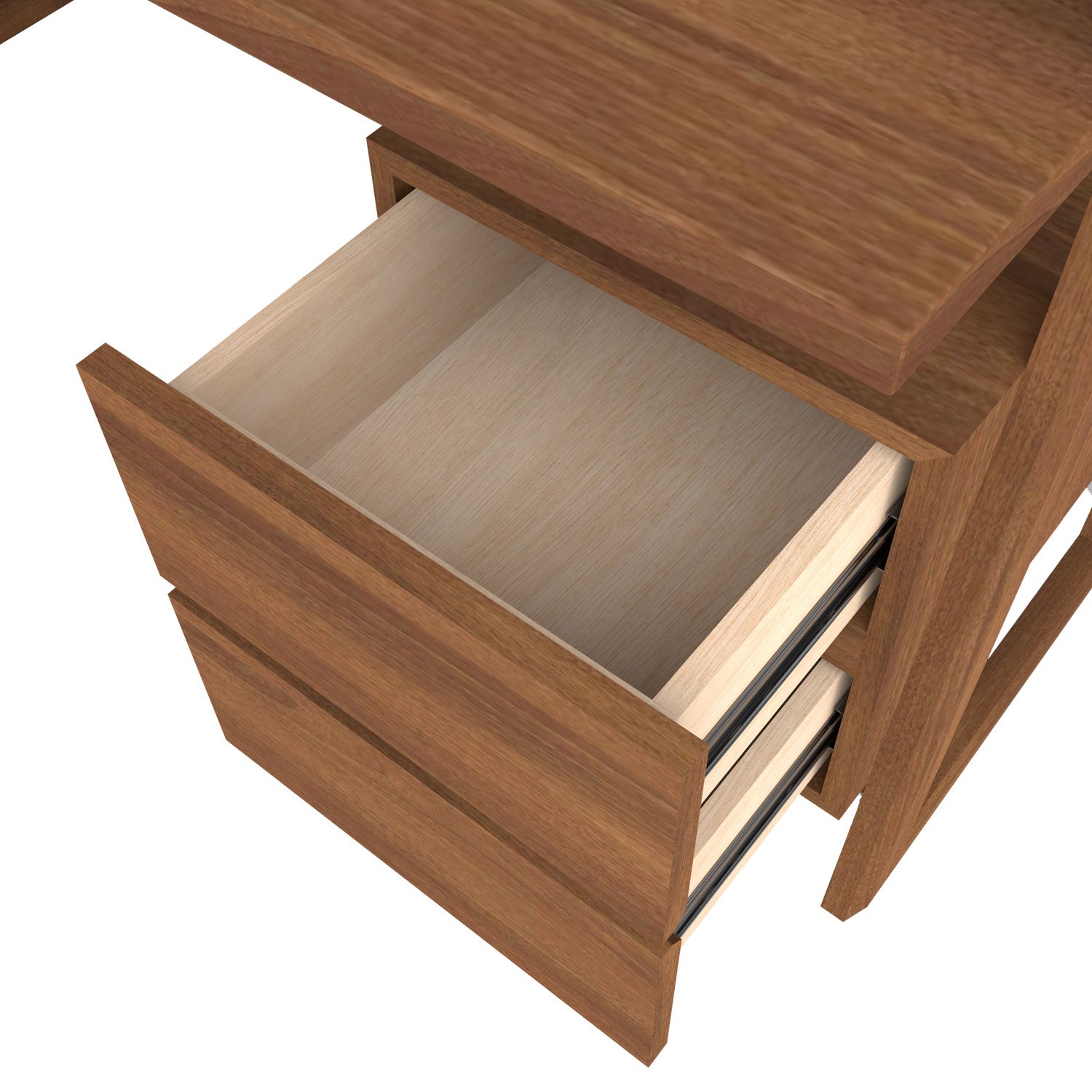 Alto Study Desk - Teak Amber