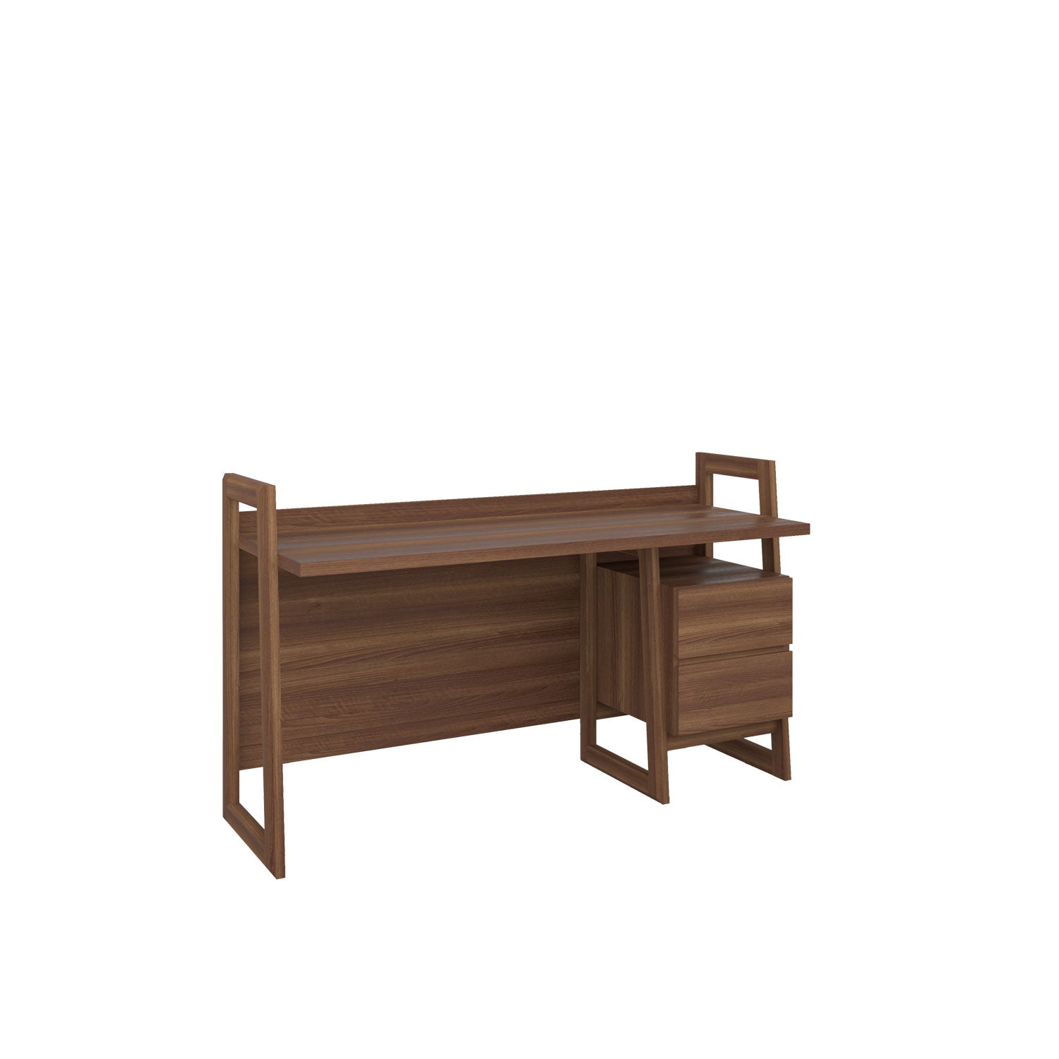 Alto Study Desk - Walnut/Walnut