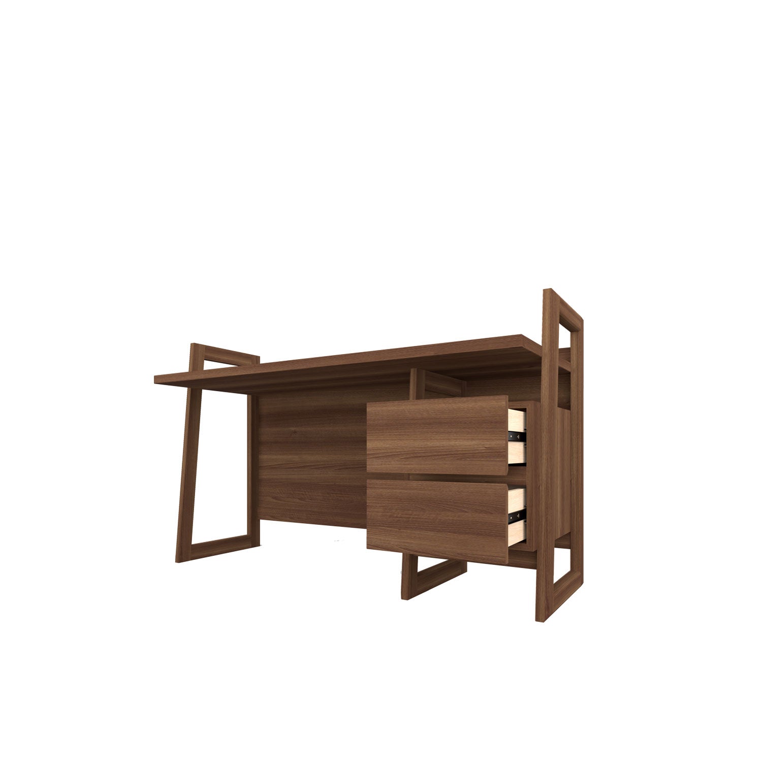 Alto Study Desk - Walnut/Walnut
