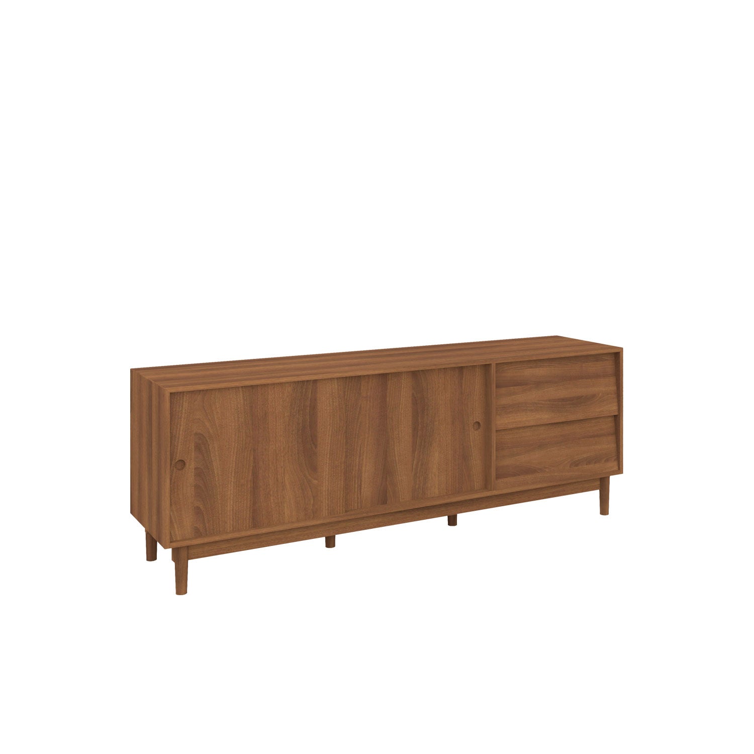 Alvar TV Unit 180 Teak with Sliding Doors & Drawers