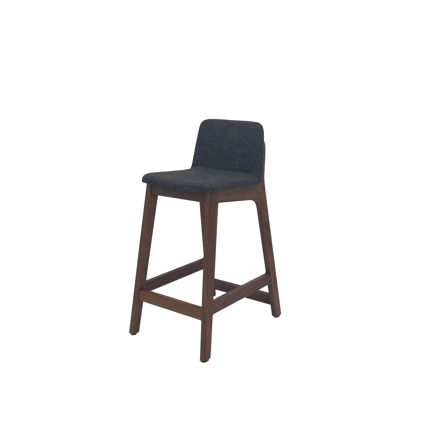 Ane Breakfast Bar Chair Walnut - Karl Dark Grey