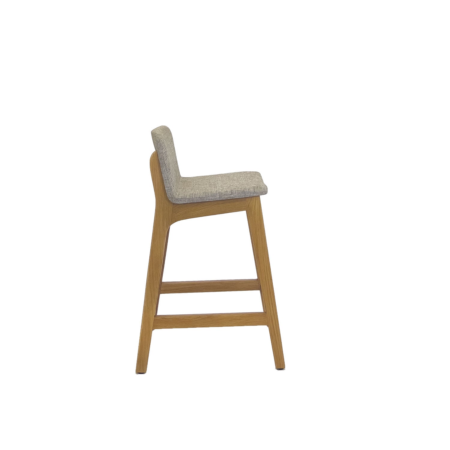 Ane Breakfast Bar Chair Oak - Faux Leather Black