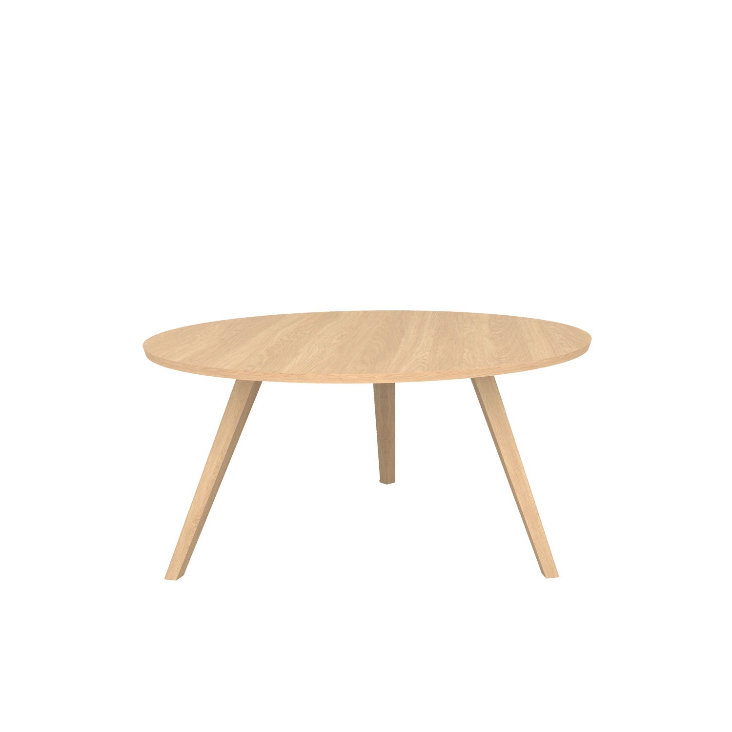 Aren 3 Legged Round Dining Table - Oak