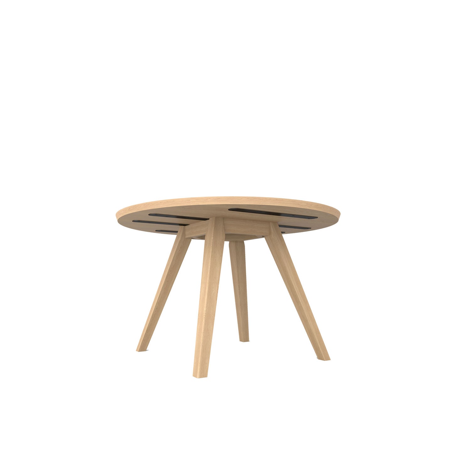Aren 4 Legged Round Dining Table - Oak