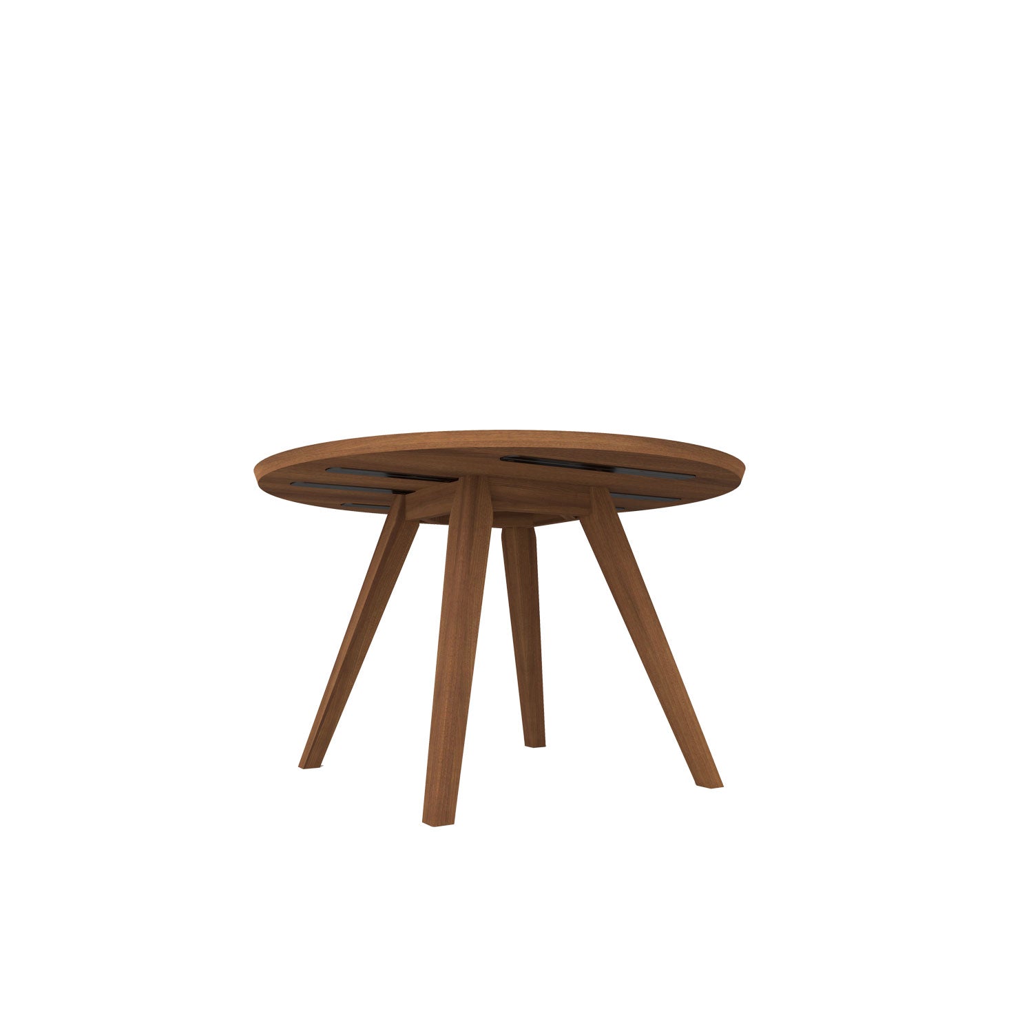 Aren 4 Legged Round Dining Table - Teak Amber