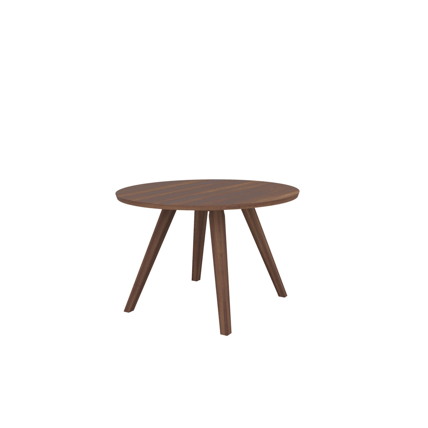 Aren 4 Legged Round Dining Table - Walnut