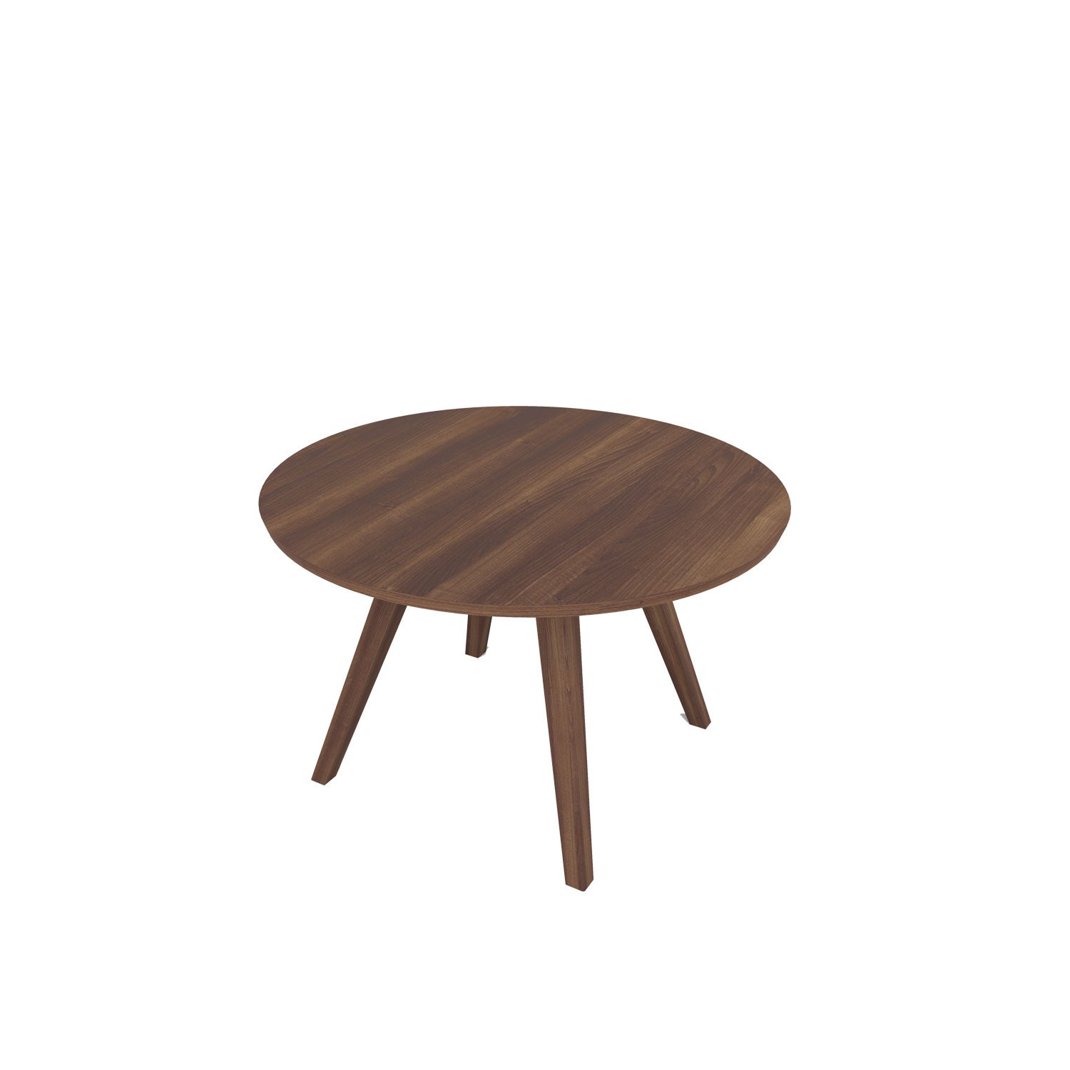 Aren 4 Legged Round Dining Table - Walnut
