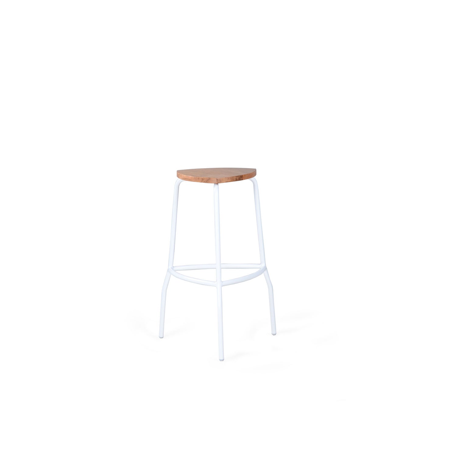 Atl Alu Bar Stool - White / Oak