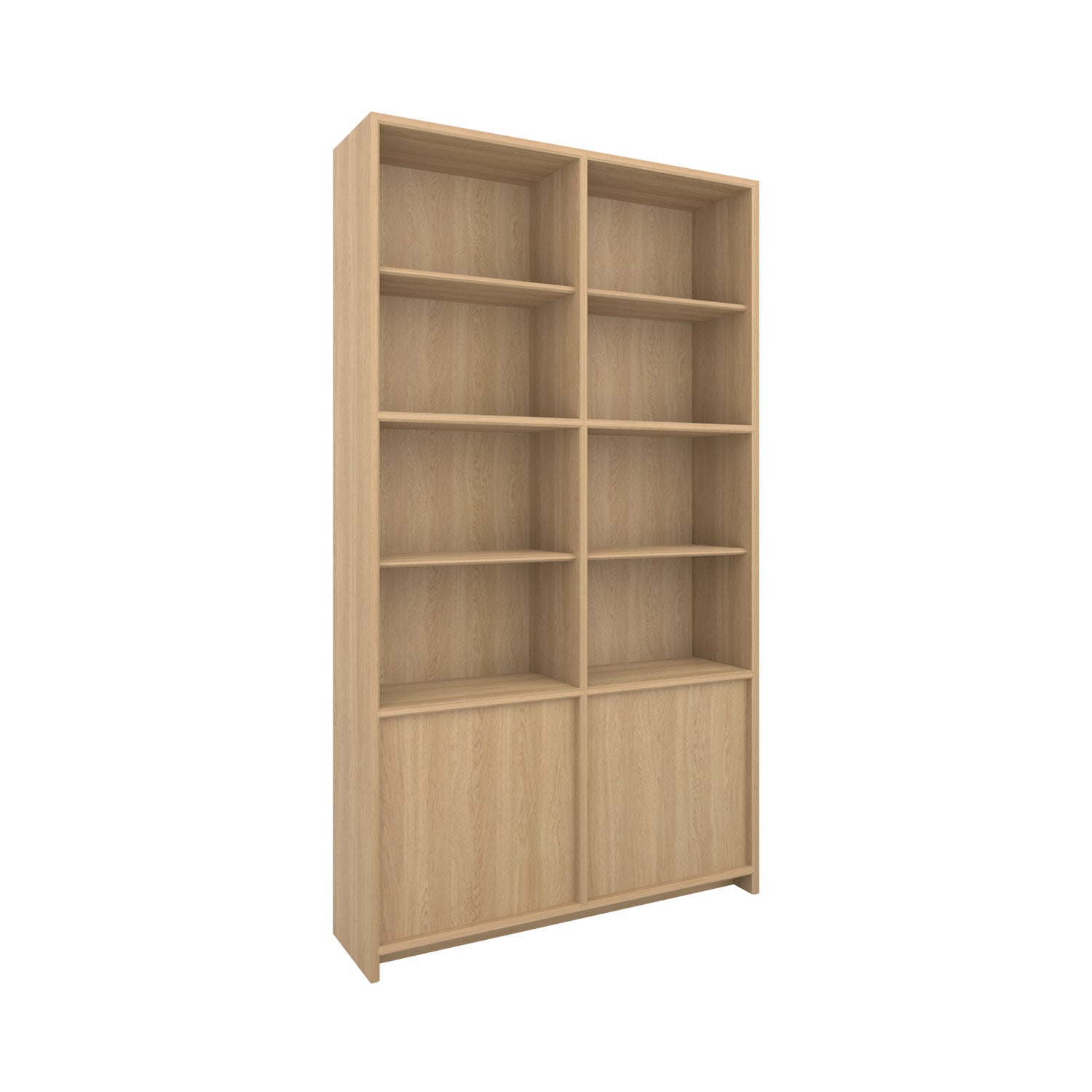 Axel Bookcase with Door Oak - W120cm / Oak/Oak / Oak Veneer