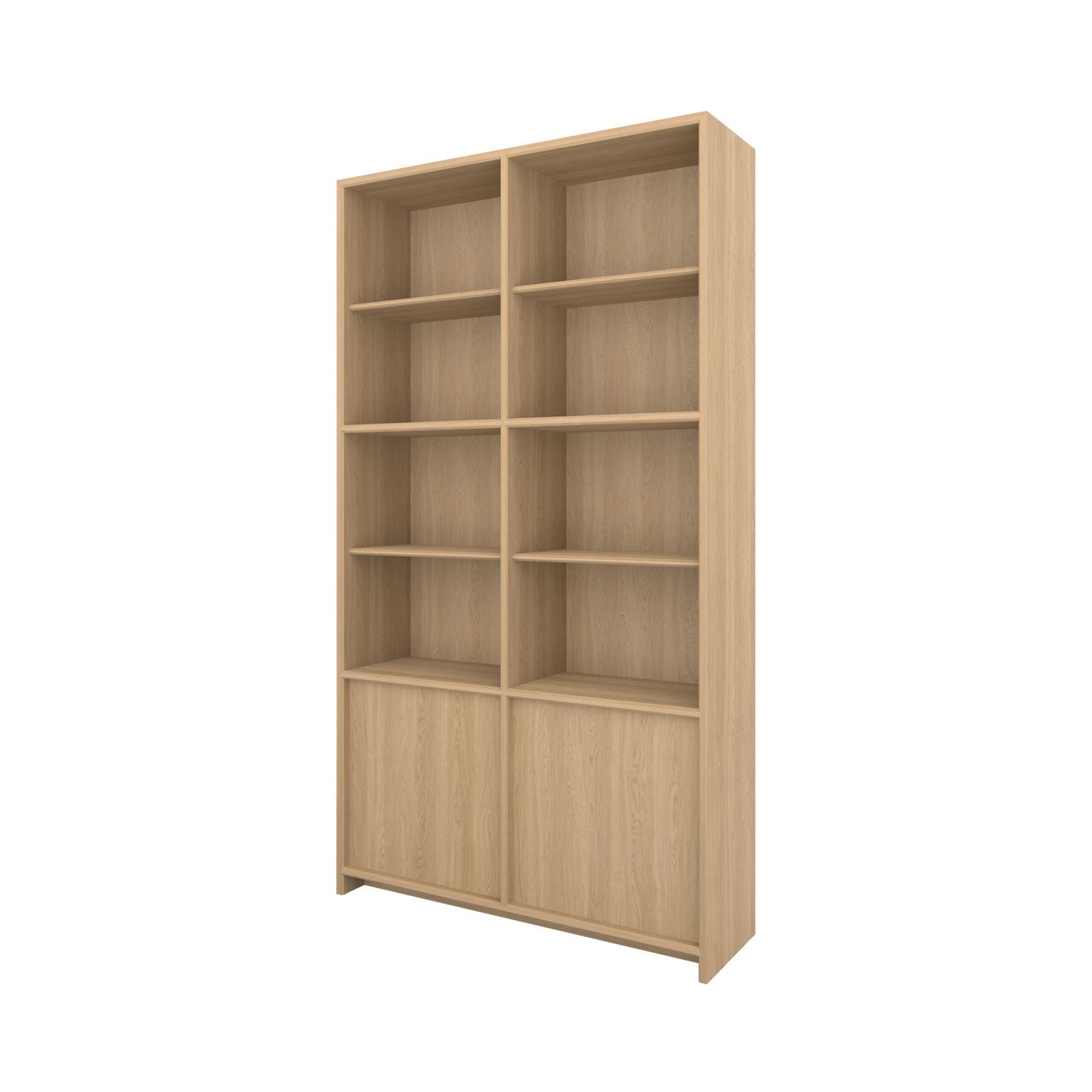 Axel Bookcase with Door Oak - W120cm / Oak/Oak / Oak Veneer