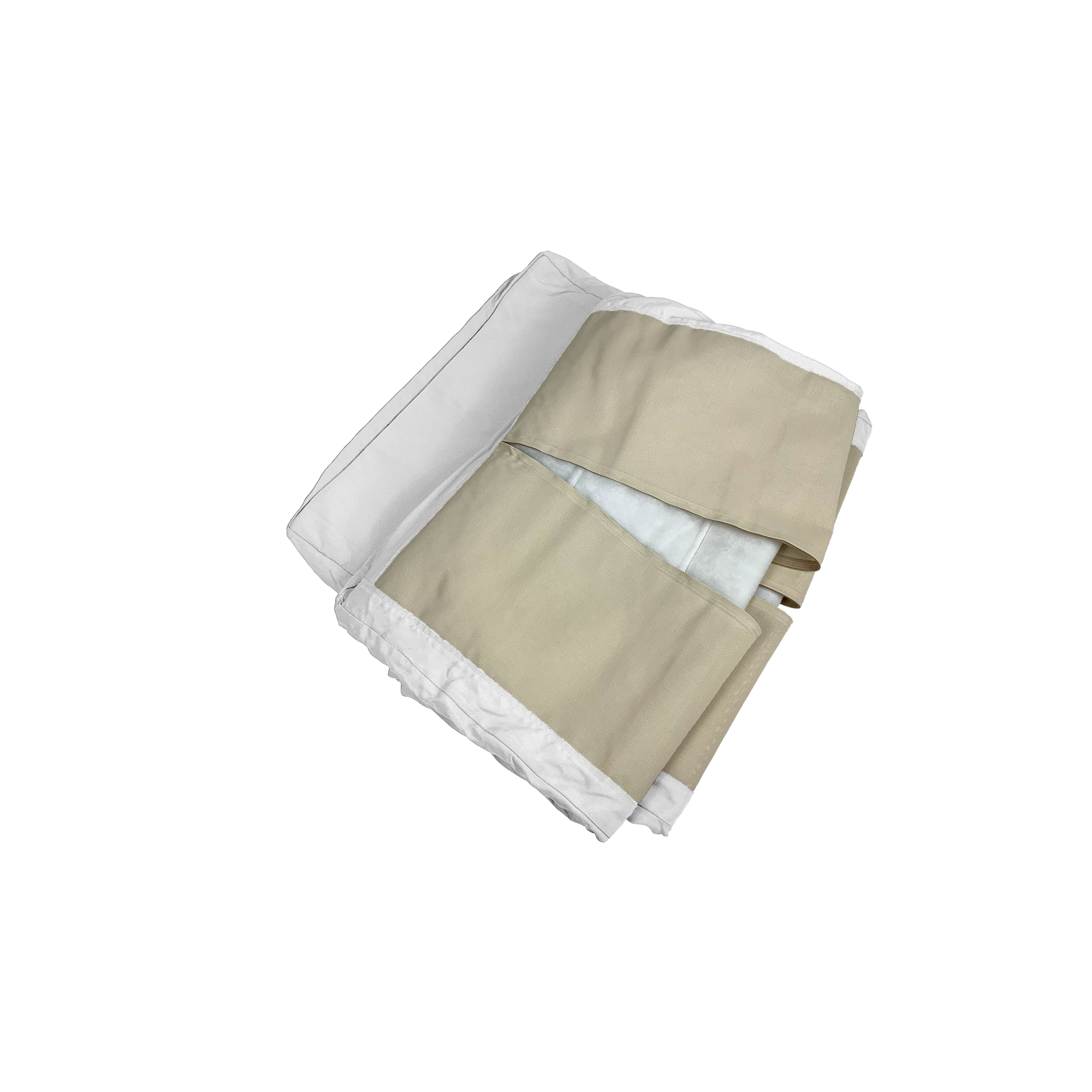 Azure Sun Lounger Cushion Cover Replacement - Olefin White