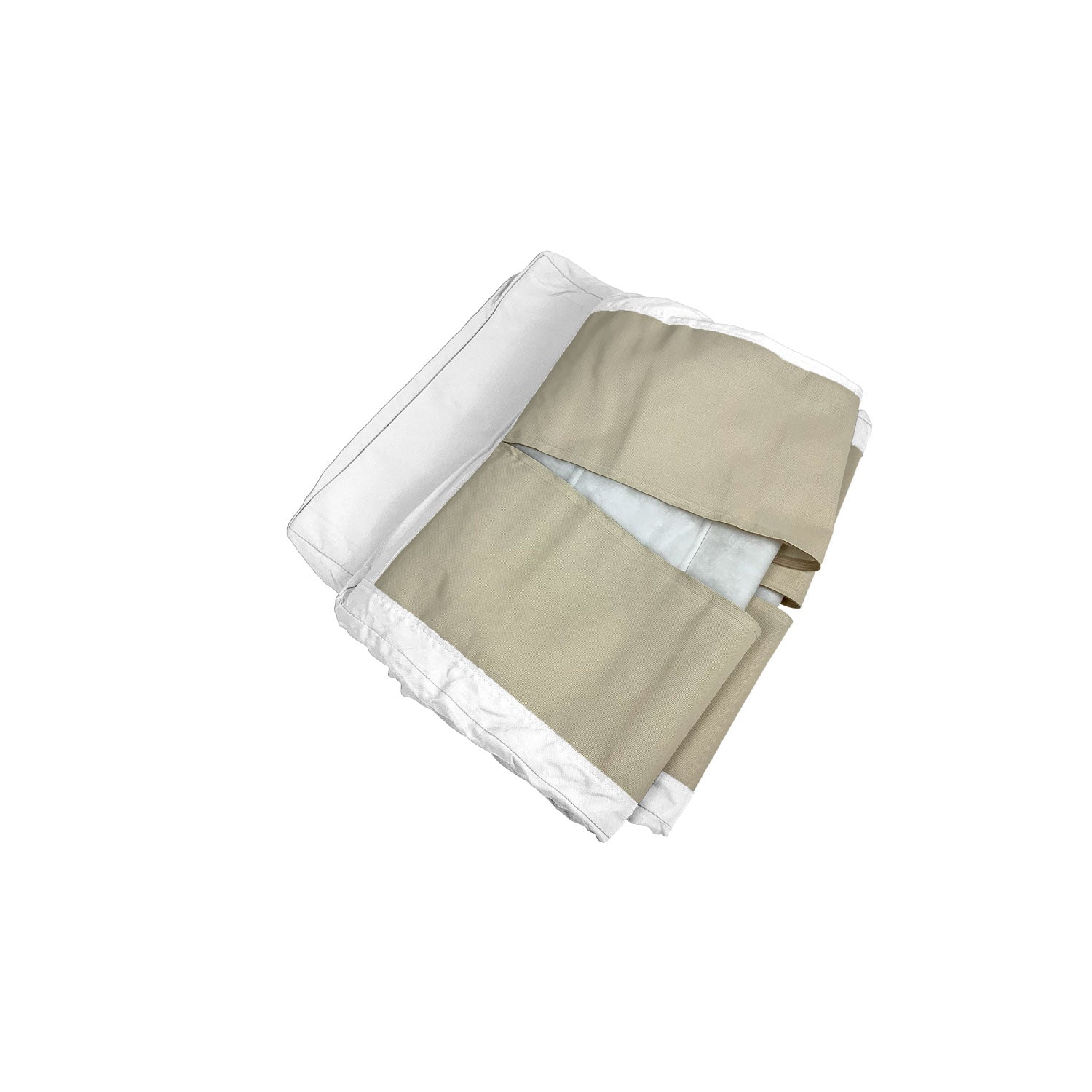 Azure Sun Lounger Cushion Cover Replacement - Sunbrella White