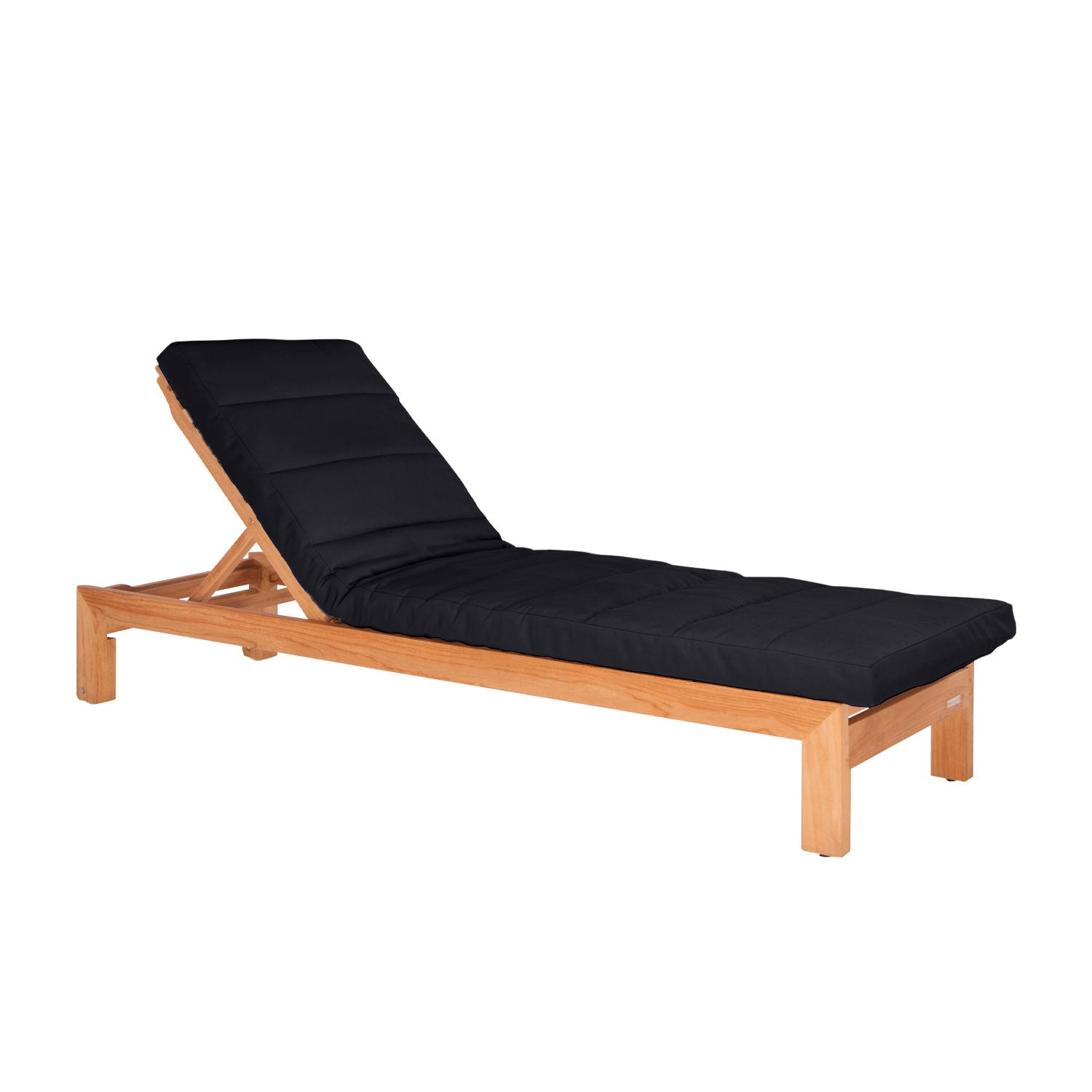 Azure Teak Sunlounger - Olefin Black