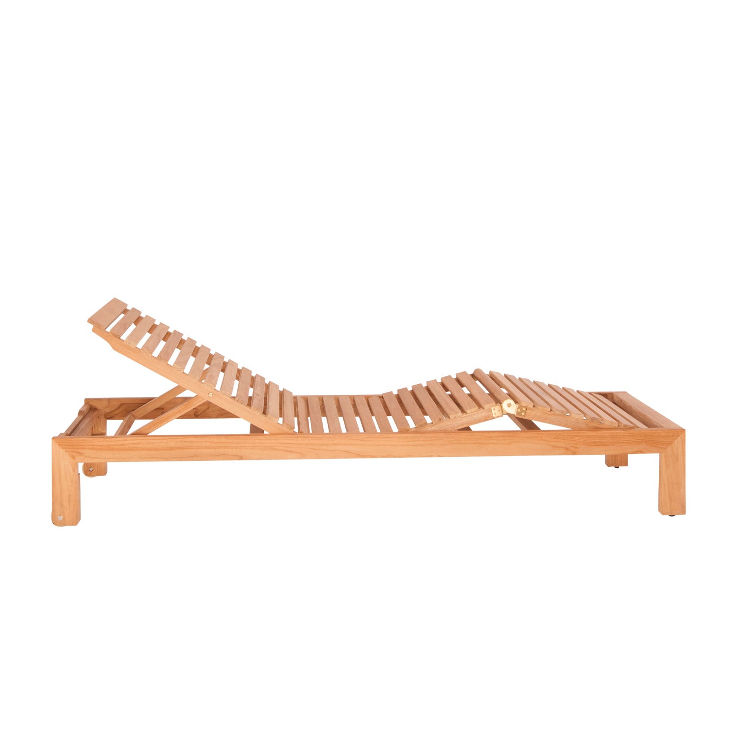 Azure Teak Sunlounger - Olefin Black