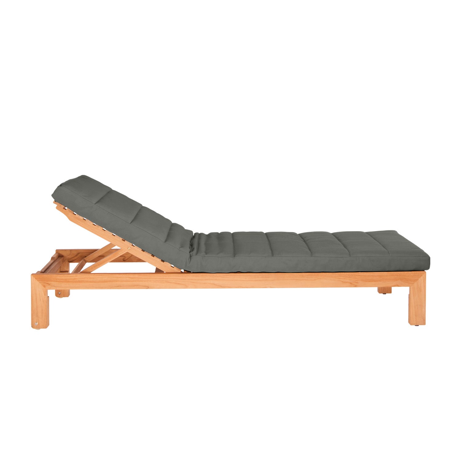 Azure Teak Sunlounger - Olefin Charcoal