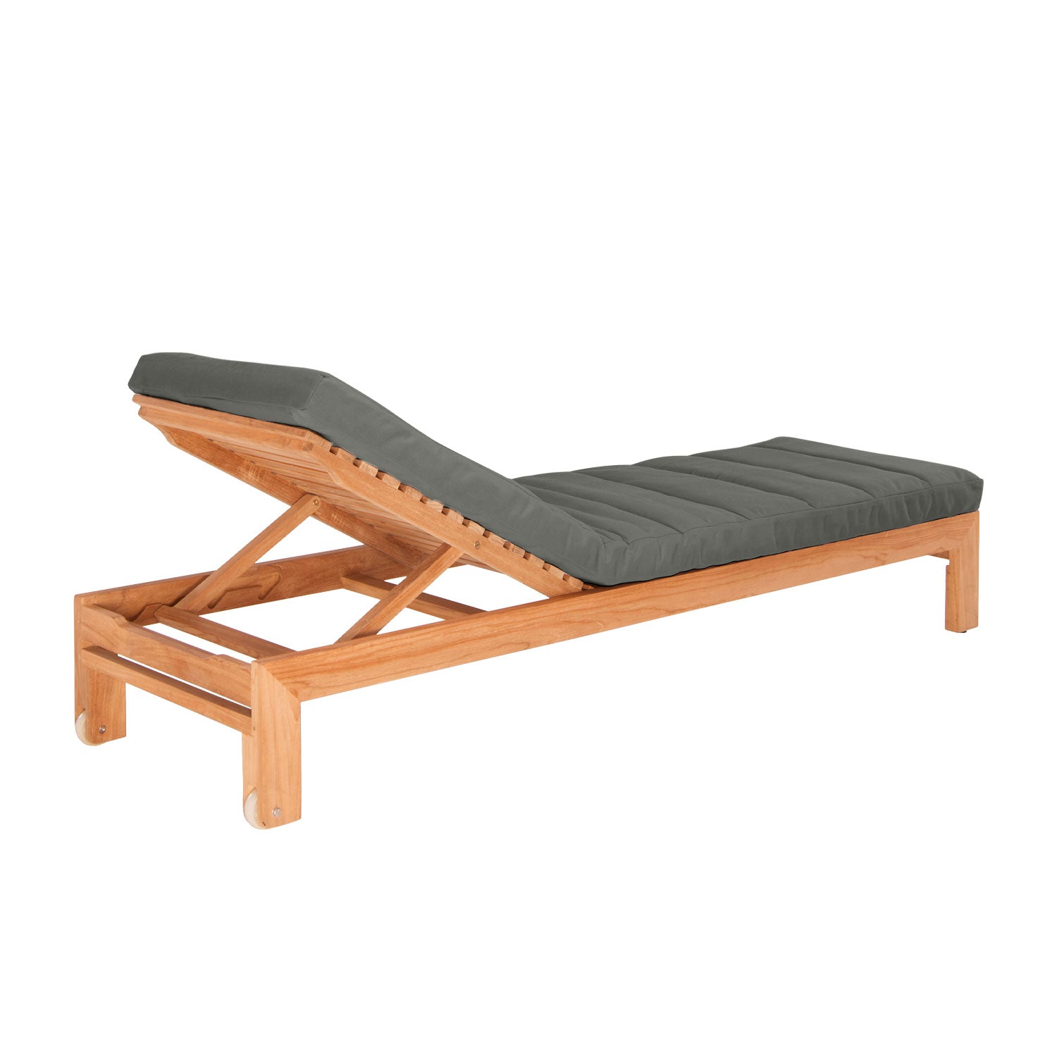 Azure Teak Sunlounger - Olefin Charcoal