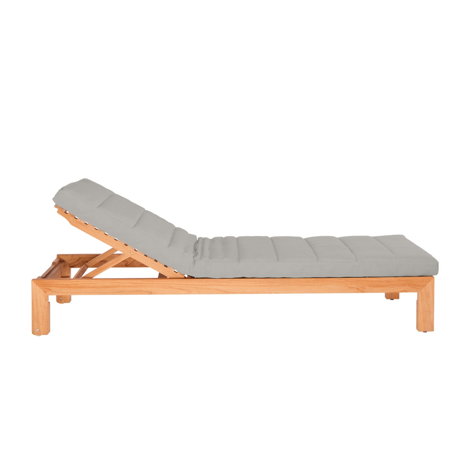 Azure Teak Sunlounger - Olefin Grey