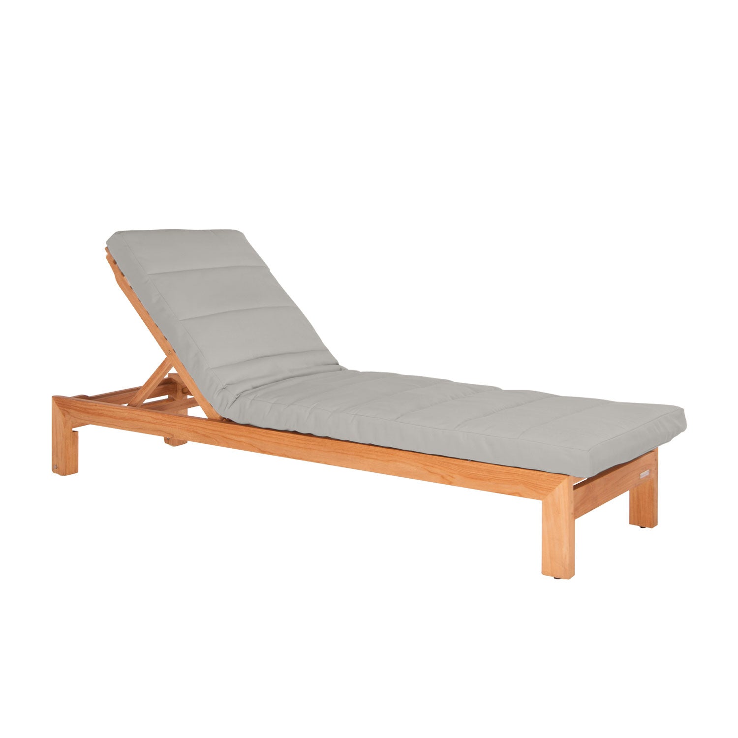 Azure Teak Sunlounger - Olefin Grey