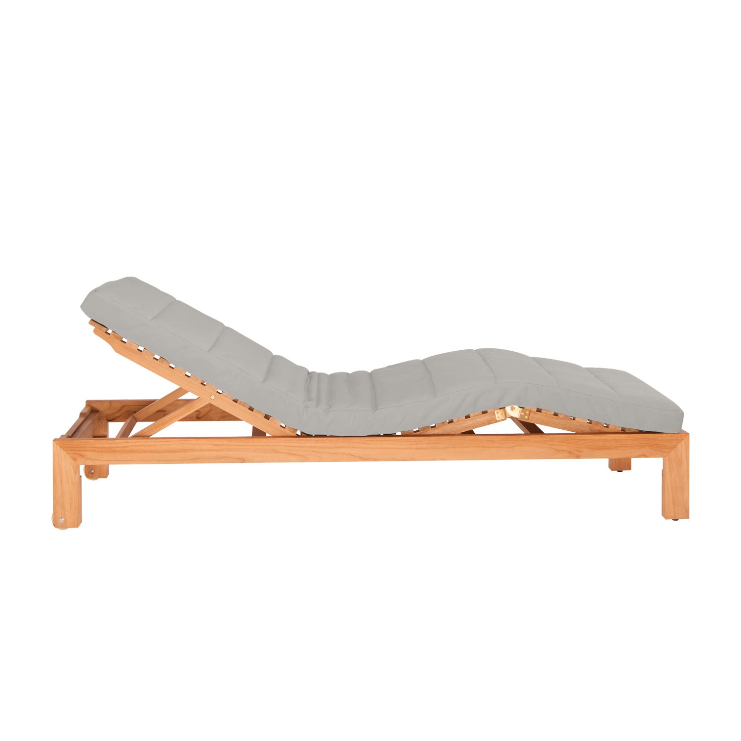 Azure Teak Sunlounger - Olefin Grey