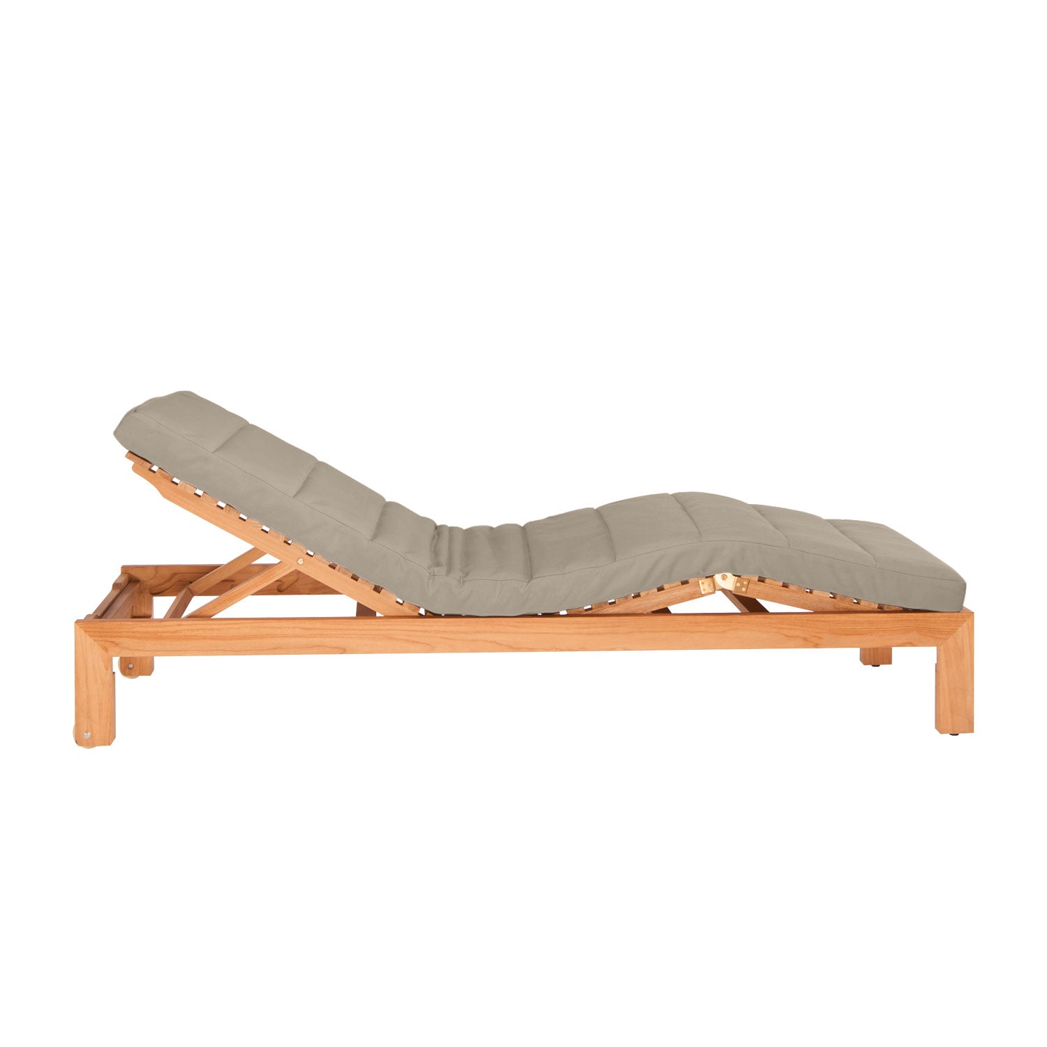 Azure Teak Sunlounger - Olefin Taupe