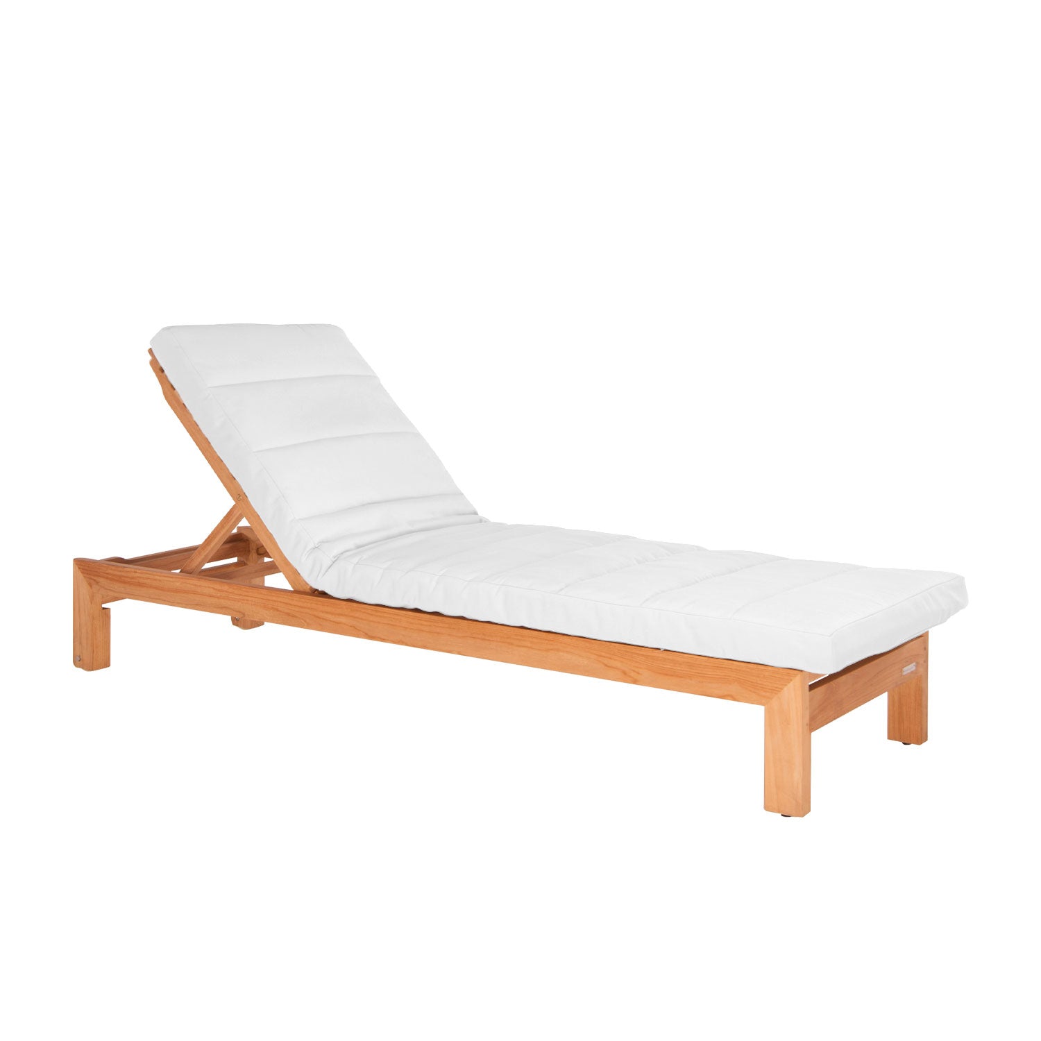 Azure Teak Sunlounger - Olefin White
