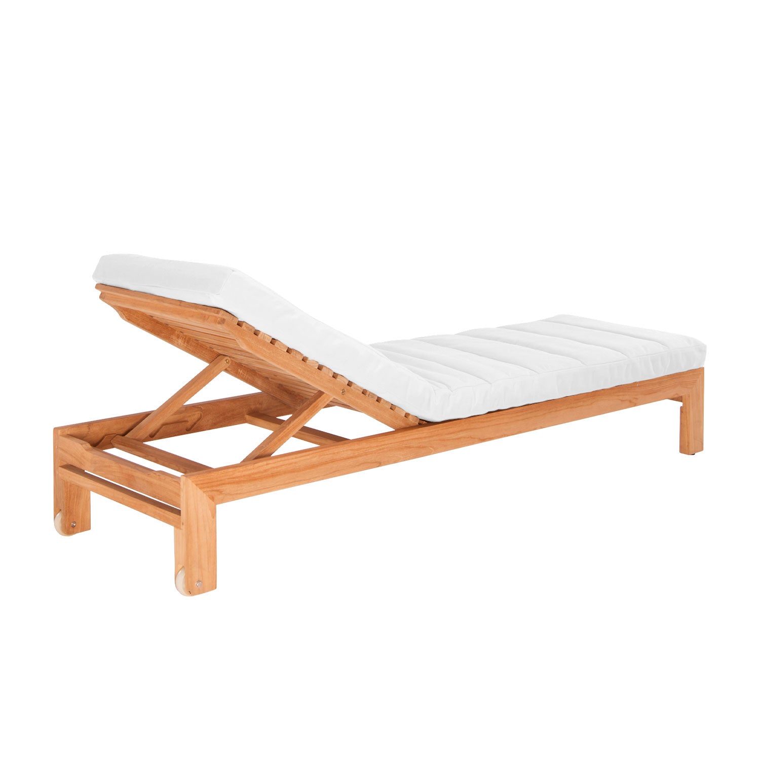 Azure Teak Sunlounger - Sunbrella Granite Grey