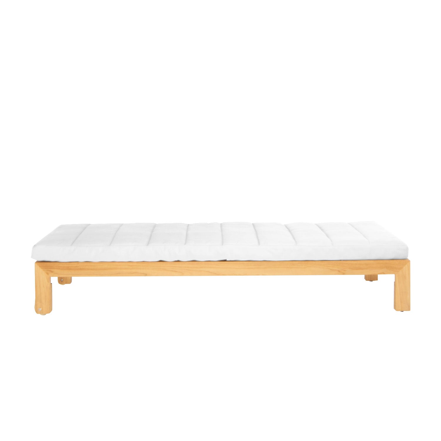 Azure Teak Sunlounger - Olefin White