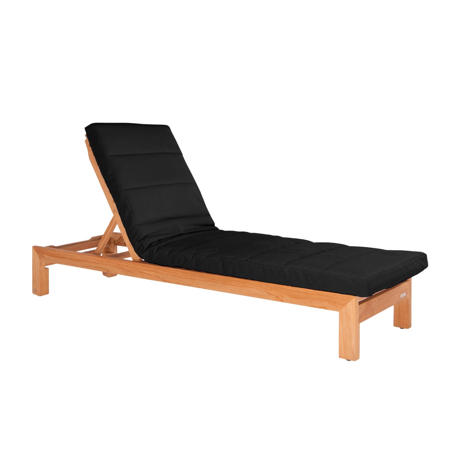 Azure Teak Sunlounger - Sunbrella Raven Black